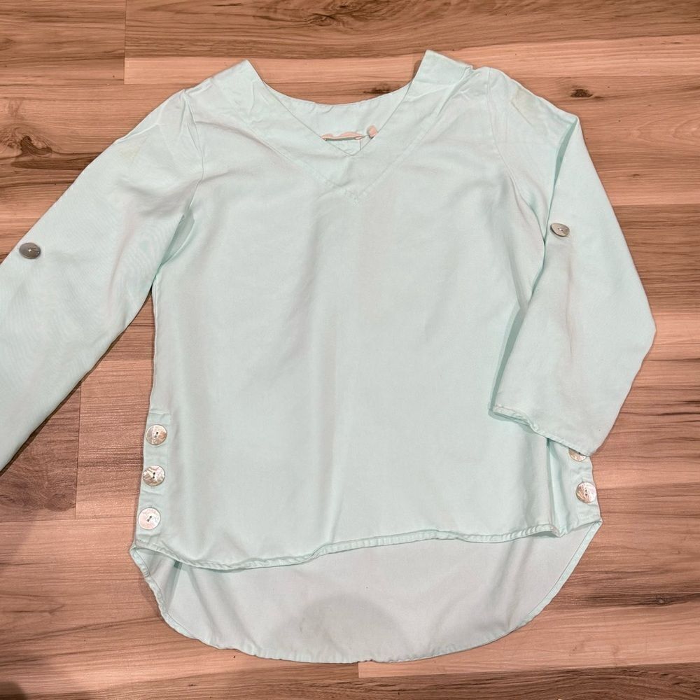 Soft Surroundings Fairmount Mint Green Tunic Top Women’s Medium